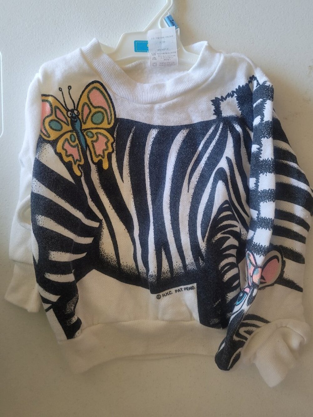 Vintage Zebra Sweatshirt Kids 2T Puppet Pullover